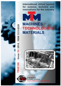 Machines Technologies Materials