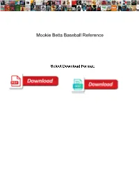 Mookie Betts Baseball Reference