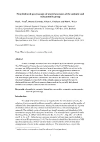Near-Infrared Spectroscopy of Uranyl Arsenates of the Autunite and Metaautunite Group