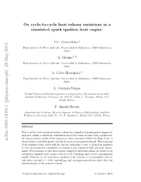 On Cycle-To-Cycle Heat Release Variations in a Simulated Spark Ignition Heat Engine