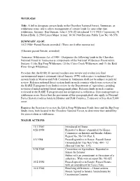 A Bill to Designate Certain Lands in the Cherokee National Forest