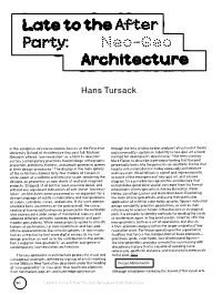 Neo-Geo Architecture