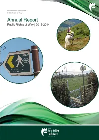 Public Rights of Way Annual Report Public Rights of Way | 2013-2014 Foreword