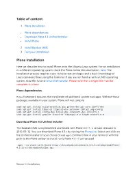 Table of Content Plone Installation