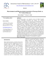 294-307 Phytochemical and Pharmacological Potential of Flemingia Roxb. Ex Wtai