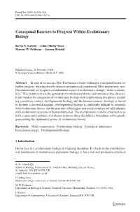 Conceptual Barriers to Progress Within Evolutionary Biology