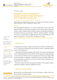 Estimation of the Amounts of Curium and Americium Isotopes in SNF of the BN-600 Reactor E
