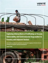 Exploring Intersections of Trafficking in Persons Vulnerability and Environmental Degradation in Forestry and Adjacent Sectors