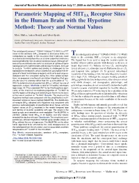 Parametric Mapping of 5HT1A Receptor Sites in the Human Brain with the Hypotime Method: Theory and Normal Values
