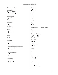 Functional Groups, a Short List 1 Oxygen-Containing Acetal/Ketal