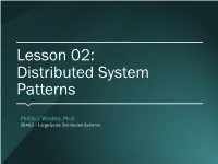 Lesson 02: Distributed System Patterns