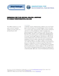 Estonia Creates a Network to Combat Disinformation, 2016–2020