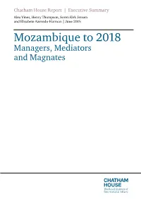 Mozambique to 2018 Managers, Mediators and Magnates Executive Summary and Recommendations