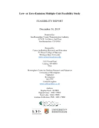 Or Zero-Emission Multiple-Unit Feasibility Study