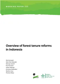 Overview of Forest Tenure Reforms in Indonesia