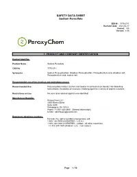 SAFETY DATA SHEET Sodium Persulfate