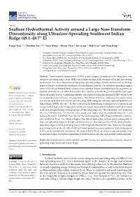 Seafloor Hydrothermal Activity Around a Large Non-Transform