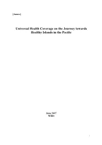 Universal Health Coverage on the Journey Towards Healthy Islands in the Pacific