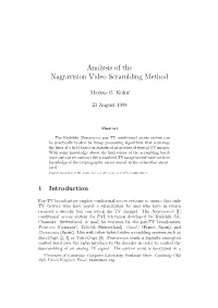 Analysis of the Nagravision Video Scrambling Method