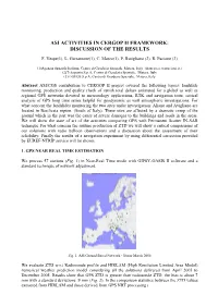 Asi Activities in Cergop Ii Framework: Discussion of the Results