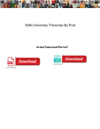 Delhi University Transcript by Post