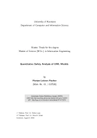 Quantitative Safety Analysis of UML Models