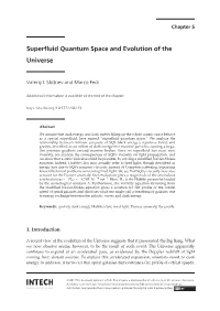 Superfluid Quantum Space and Evolution of the Universe
