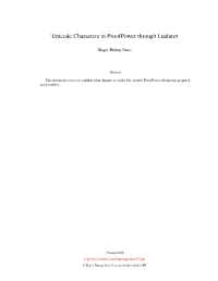 Unicode Characters in Proofpower Through Lualatex
