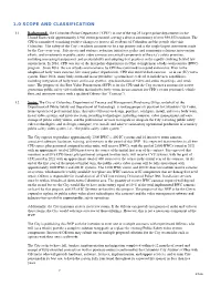 1.0 Scope and Classification