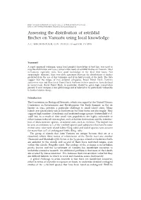 Assessing the Distribution of Estrildid Finches on Vanuatu Using Local