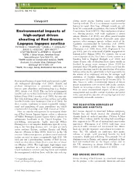 Environmental Impacts of High-Output Driven Shooting of Red Grouse