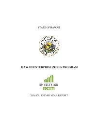 Hawaii Enterprise Zones Program
