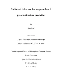 Statistical Inference for Template-Based Protein Structure