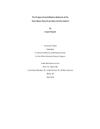 The Proposed Crystallization Behavior of the Teo2-Nb2o5-Bi2o3-Er2o3
