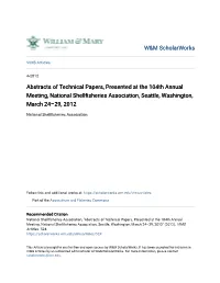 Abstracts of Technical Papers, Presented at the 104Th Annual Meeting, National Shellfisheries Association, Seattle, Ashingtw On, March 24–29, 2012