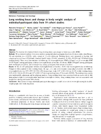Analysis of Individual-Participant Data from 19 Cohort Studies