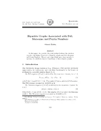 Bipartite Graphs Associated with Pell, Mersenne and Perrin Numbers