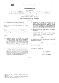 COMMISSION DECISION of 12 April 2006 Amending Decision 2003/135