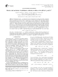 Kinetics and Mechanism of Polythionate Oxidation to Sulfate at Low Ph by O2 and Fe3+