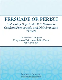 PERSUADE OR PERISH Addressing Gaps in the U.S