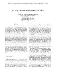 Web Image Retrieval Re-Ranking with Relevance Model