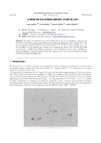 A New Eb Eclipsing Binary Star in Leo