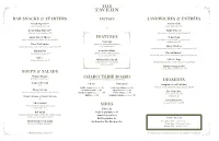 Bar Snacks & Starters
