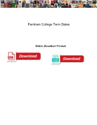 Farnham College Term Dates
