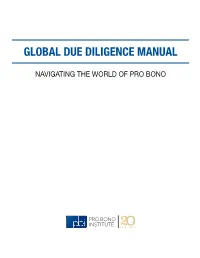 Global Due Diligence Manual