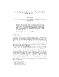 The W3C Social Web Activity