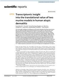 Transcriptomic Insight Into the Translational Value of Two Murine