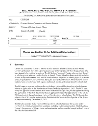 Bill Analysis and Fiscal Impact Statement