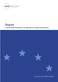 ESMA Report on Application of AMP 2020