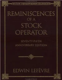 Jesse Livermore Reminiscences of a Stock Operator.Pdf